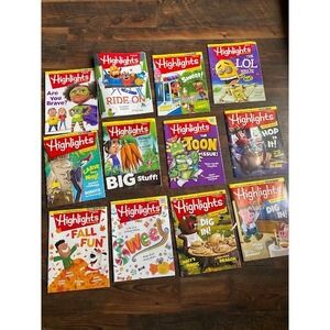 Highlights for Children Magazine Lot of 12 Issues Puzzles Hidden Pictures Fun